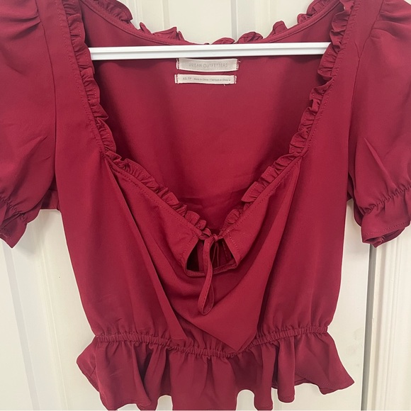 Urban Outfitters Riley Ruffle Tie-front Blouse - Picture 3 of 7